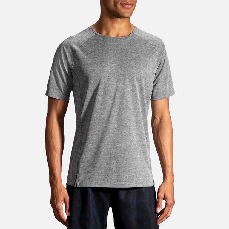 Brooks Ghost Short Sleeve Running Shirt - Men's - Grey (49253-KRSU)